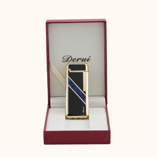 Long Strip Butane Gas Lighter with Box, Flip Lid Metal Lighter, Side Slip Wheel Candle Lighter